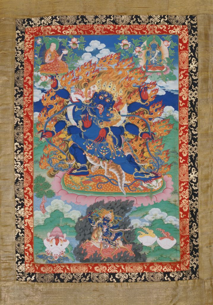 图片[1]-The big wheel holds the Thangka of Vajra Bodhisattva-China Archive